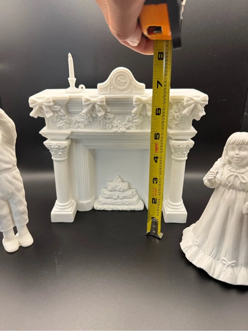 Department 56 White Porcelain Christmas Mantel and Figurines